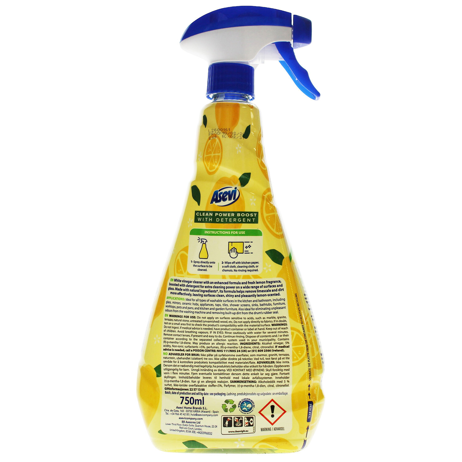 Asevi White Vinegar Multipurpose Cleaner Image 2