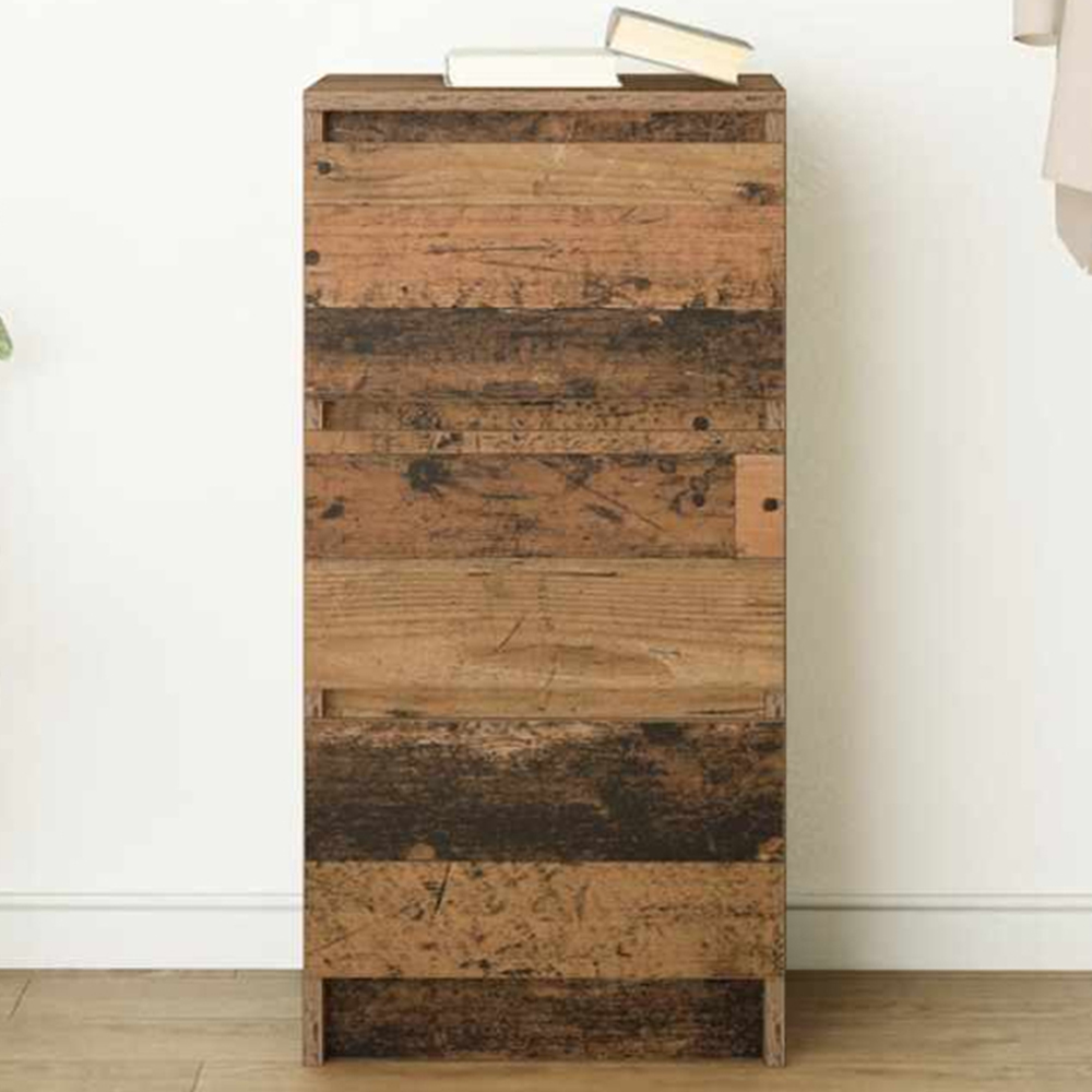 vidaXL 3 Drawer Old Wood Sideboard Image 1