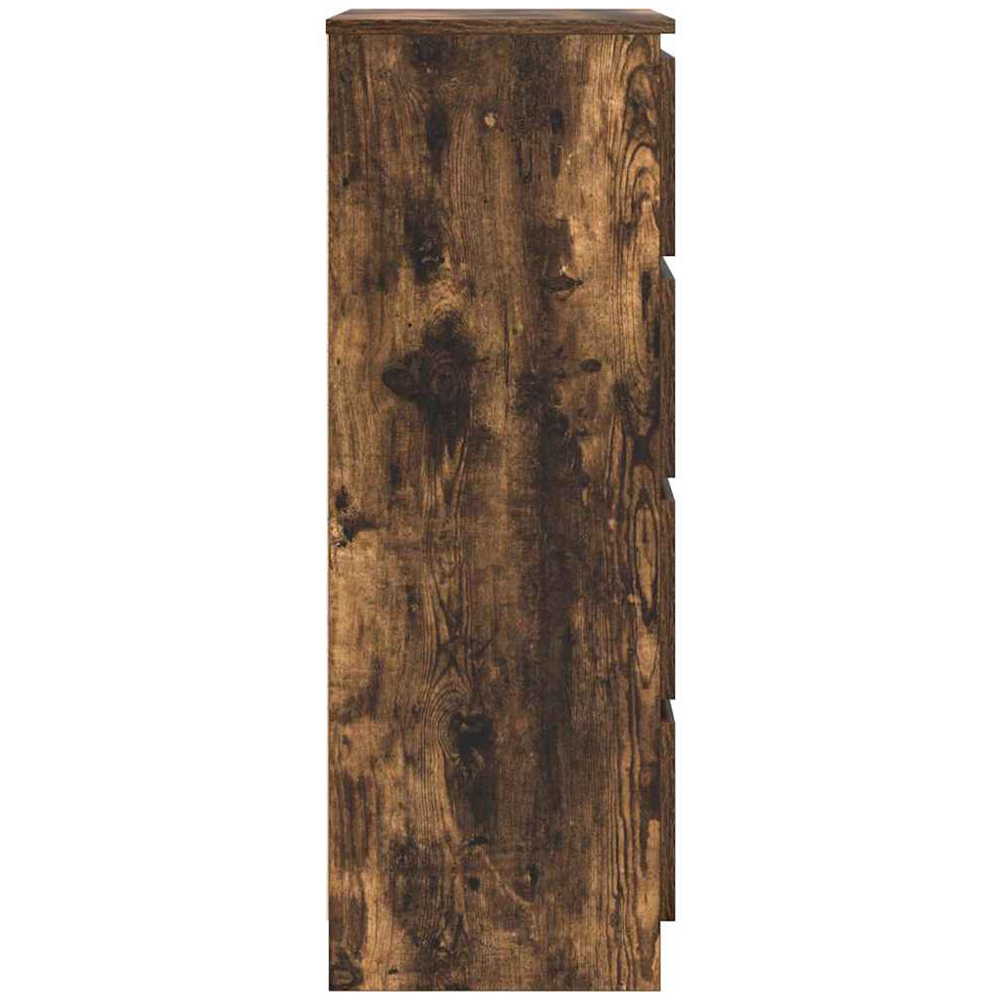 vidaXL 4 Door Smoked Oak Narrow Sideboard Image 7