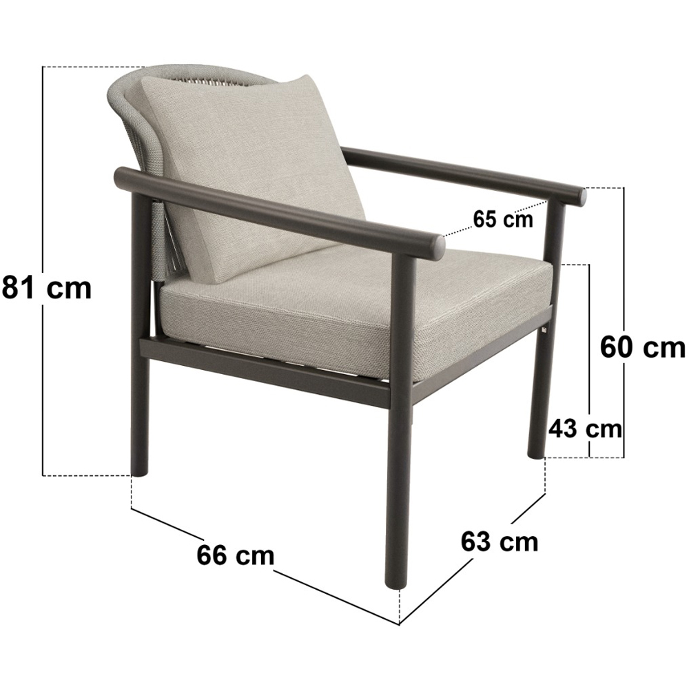 SOLACE+CO Kyla 4 Seater Garden Lounge Set Image 7