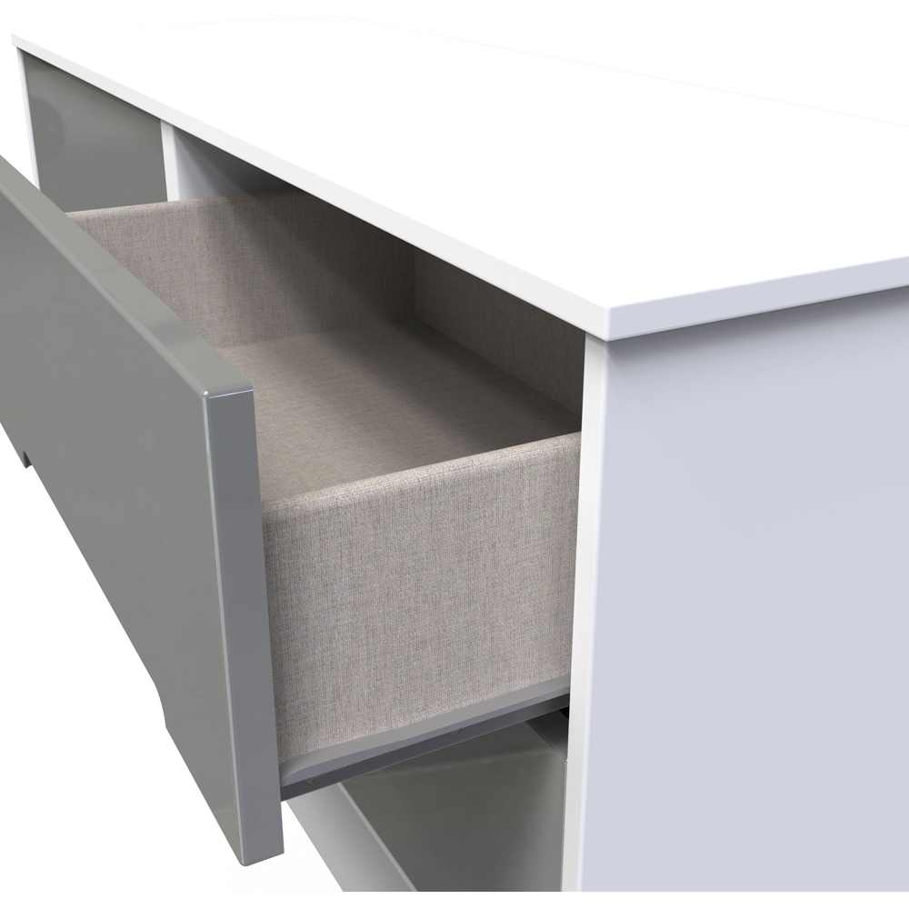 Crowndale Monaco 4 Drawer Grey Gloss and White Bed Box Ready Assembled Image 6