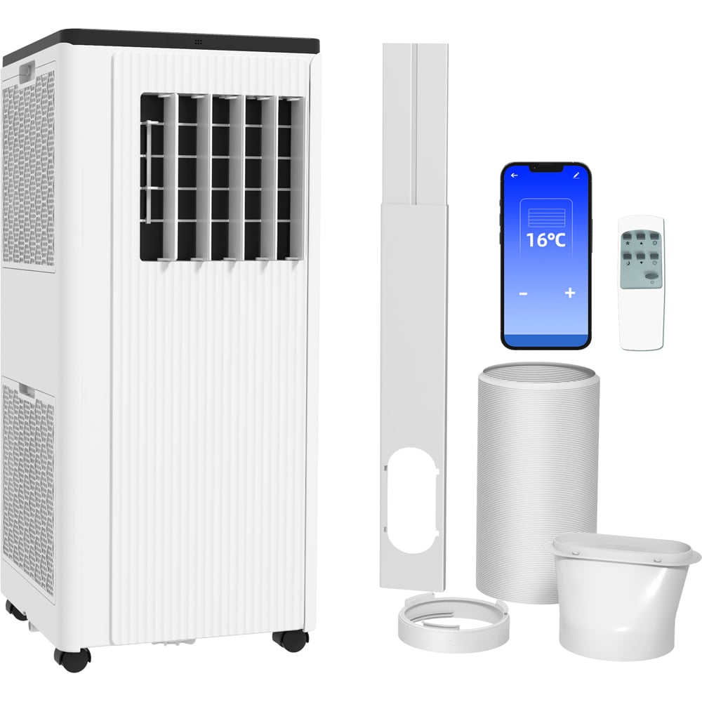 HOMCOM White 7000BTU Portable Air Conditioner with App Control Image 3