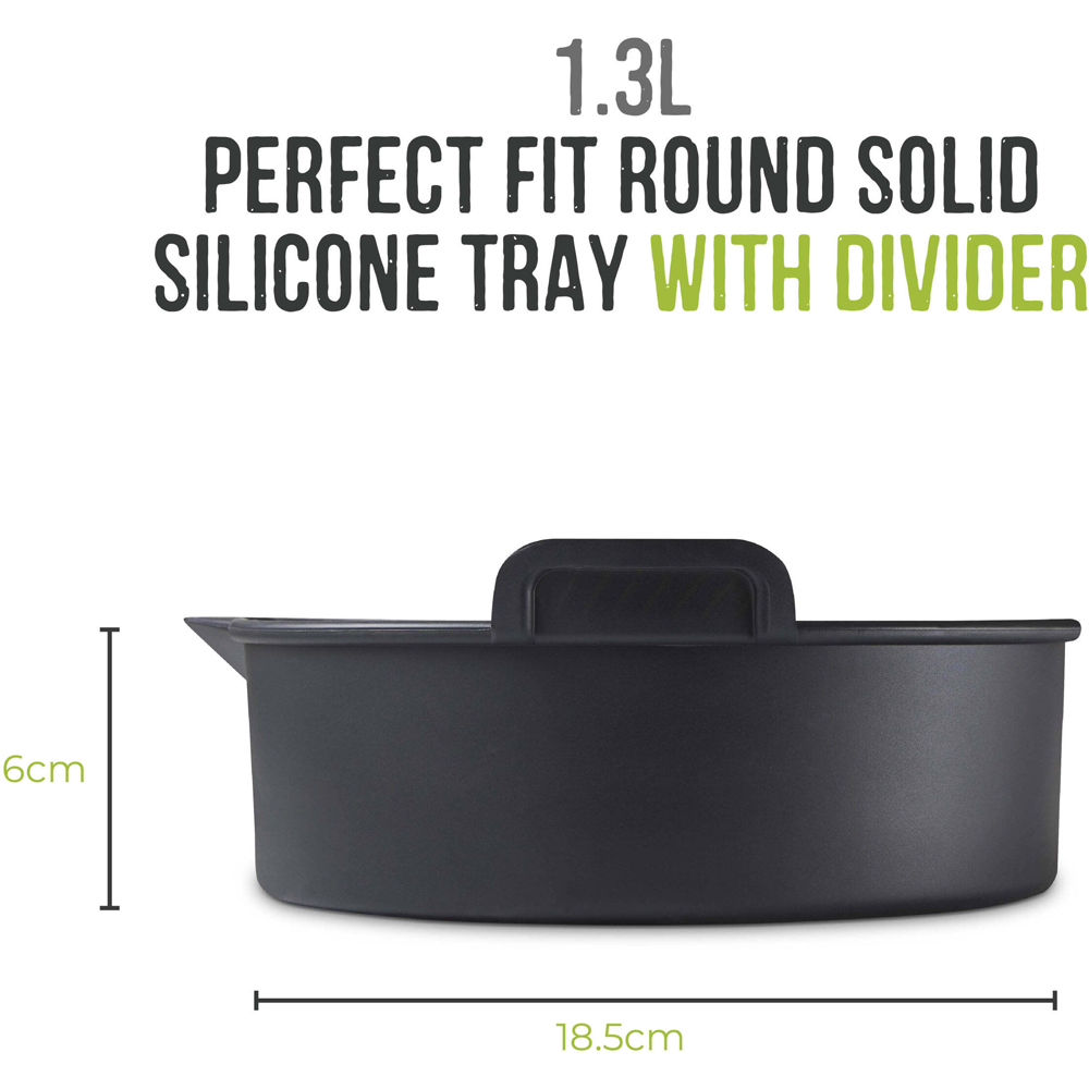 Tower Round Solid Silicone Tray with Divider Image 9