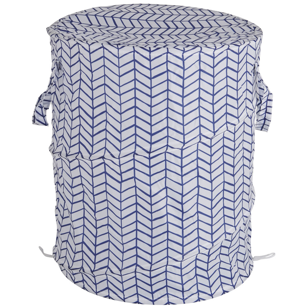 Wilko Chevron Pop up Laundry Bin Image 1