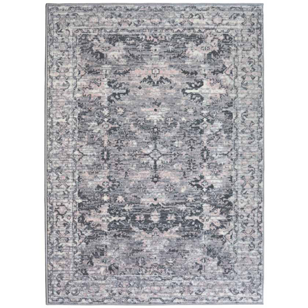 Traditional Style Rug Grey 120 x 170cm Image 1