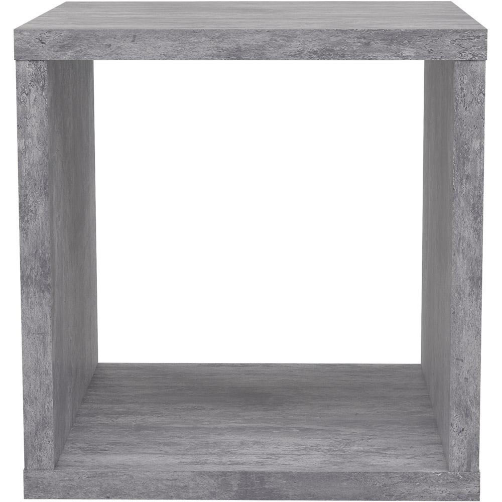 Florence Mauro Single Shelf Concrete Grey Bookcase Image 2