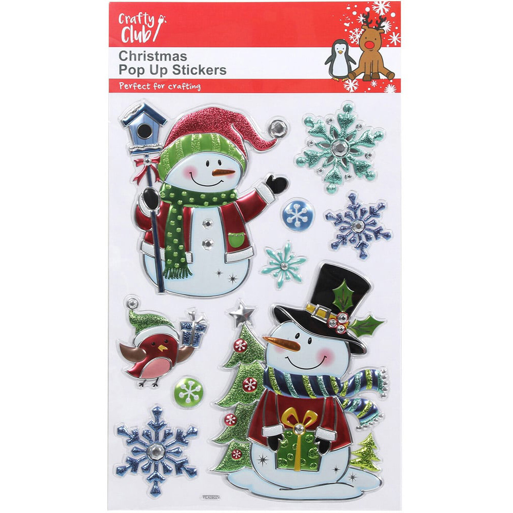 Single Crafty Club Giant Christmas Pop Up Stickers in Assorted styles Image 3