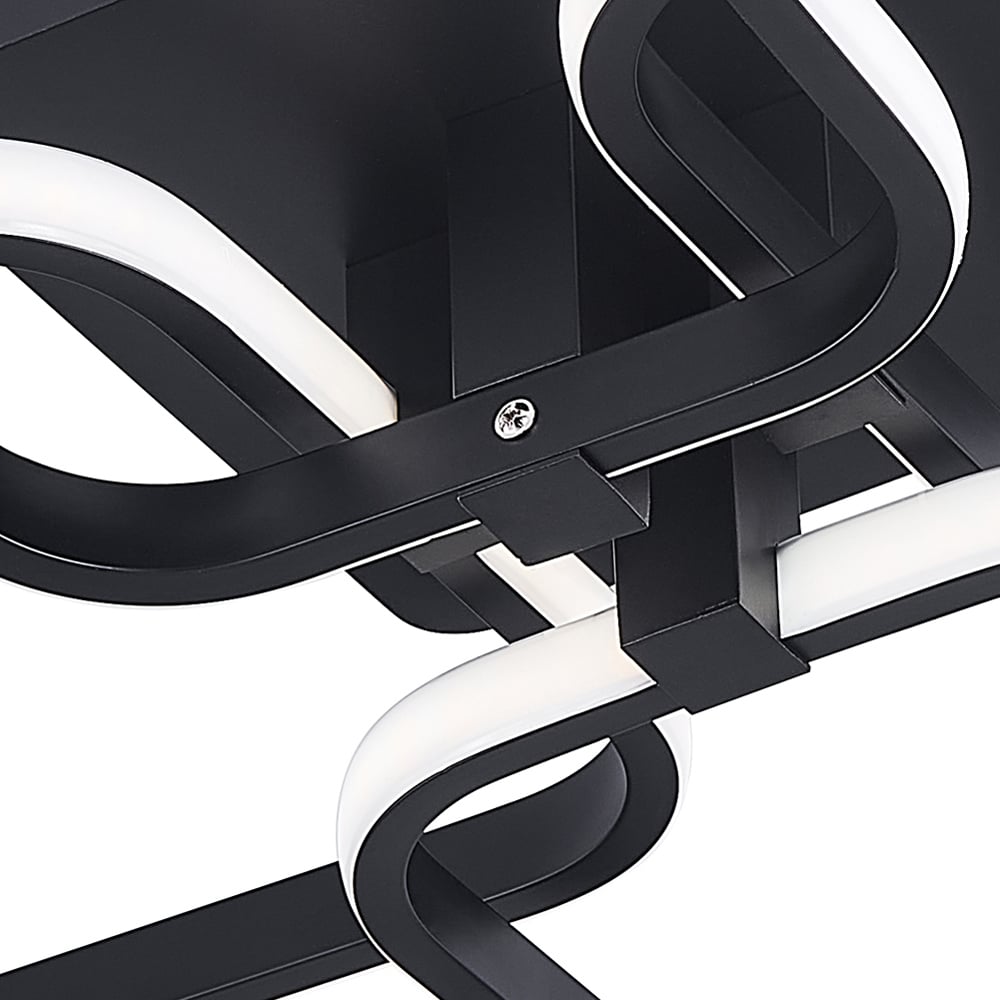 Living and Home Black 4 Head LED Ceiling Light Image 5
