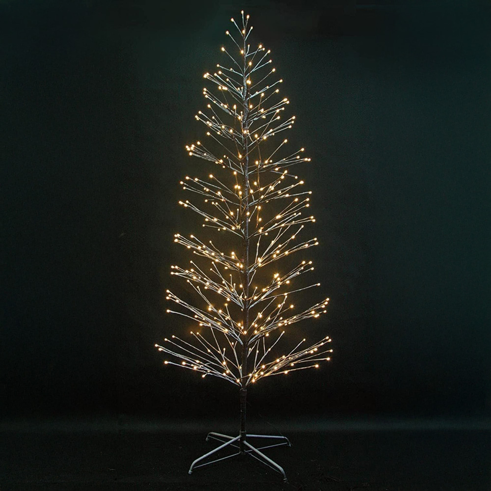 Shatchi Warm White LED Pre-Lit Brown Twig Artificial Christmas Tree 7ft Image 4