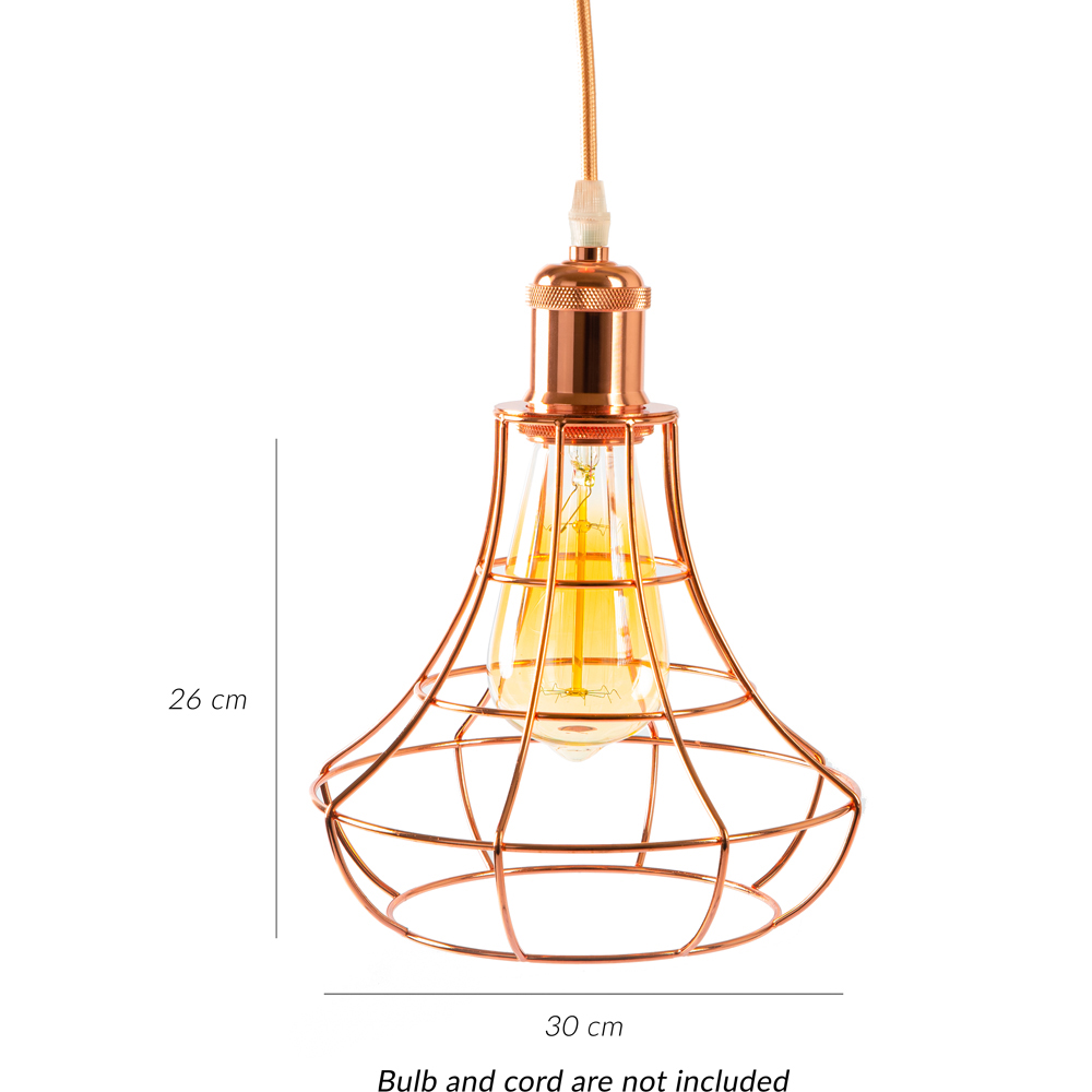 Innoteck Vintage Retro Rose Copper Ceiling Pendant Light Shade Image 4