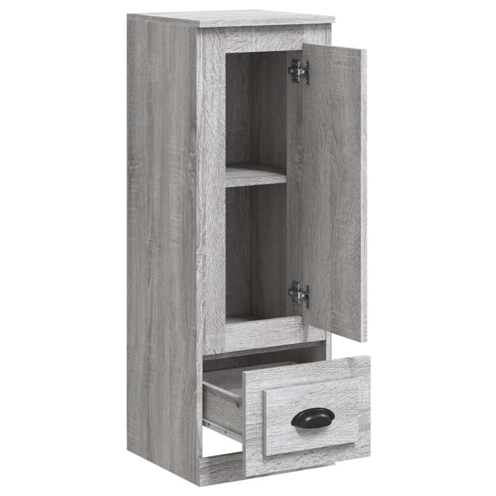 vidaXL Single Door Single Drawer Grey Sonoma Highboard Image 7