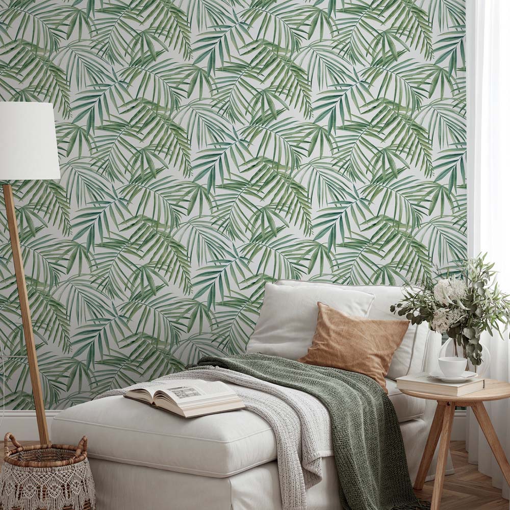 Arthouse Palm Leaves Green Wallpaper Image 3