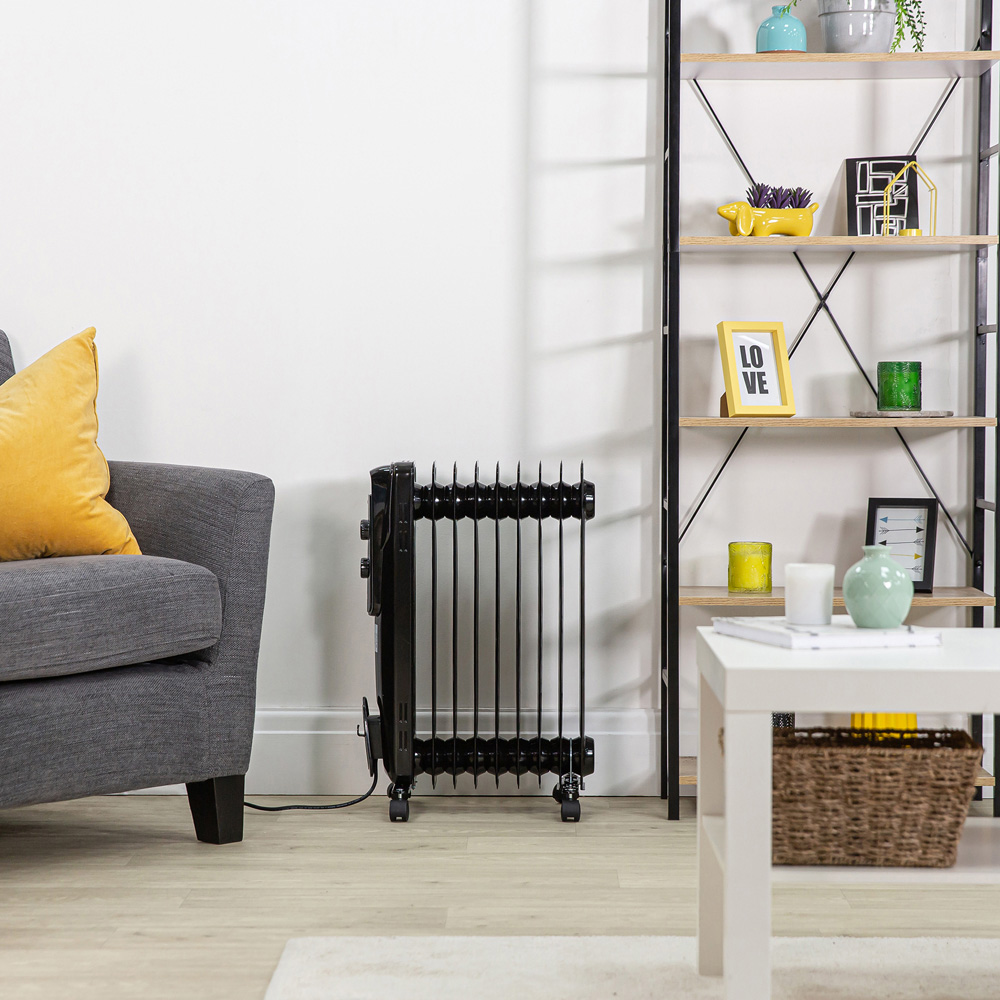 Zanussi Black 9-Fin Oil Filled Radiator 2000W Image 3