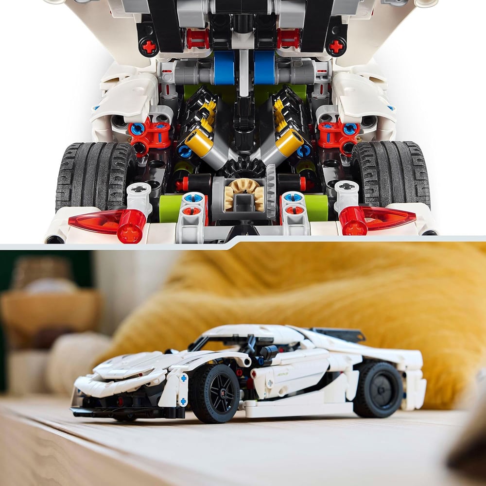 Lego Technic 42184 Koenigsegg Jesko Absolut White Hypercar Set Image 5