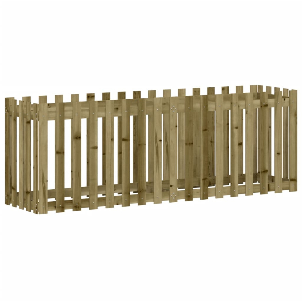 vidaXL Brown Pine Wood Raised Garden Bed 70 x 50 x 200cm Image 3