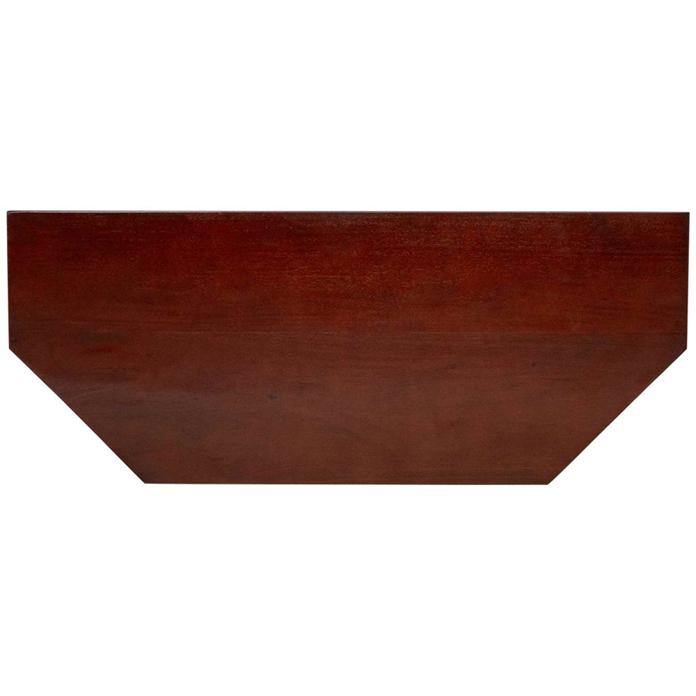 vidaXL 4 Drawer 2 Shelf Brown Solid Mahogany Wood TV Cabinet Image 8