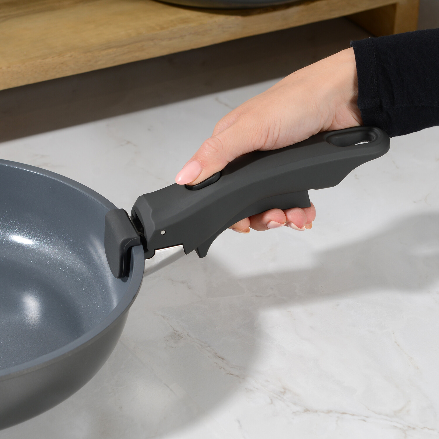 7 Piece Detachable Pan Set Grey Image 9