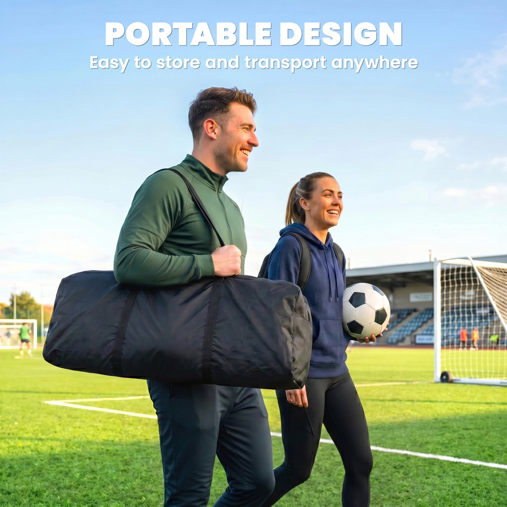 SPORTNOW Black Football Rebounder Net with Carry Bag and Ground Stakes 95 x 150 x 100cm Image 8