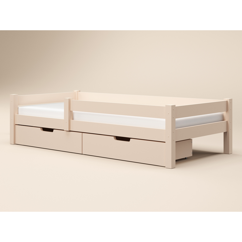 Flair Milo Single Beige Bed with Storage Image 2