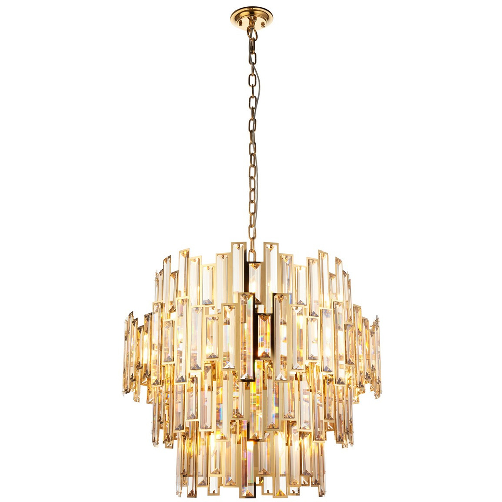 Merano Latina Gold Plate Champagne Pendant Ceiling Lamp Image 1