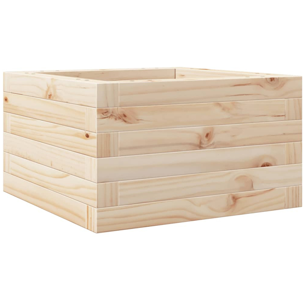vidaXL Natural Solid Pine Wood Garden Planter 40 x 40 x 23cm Image 1