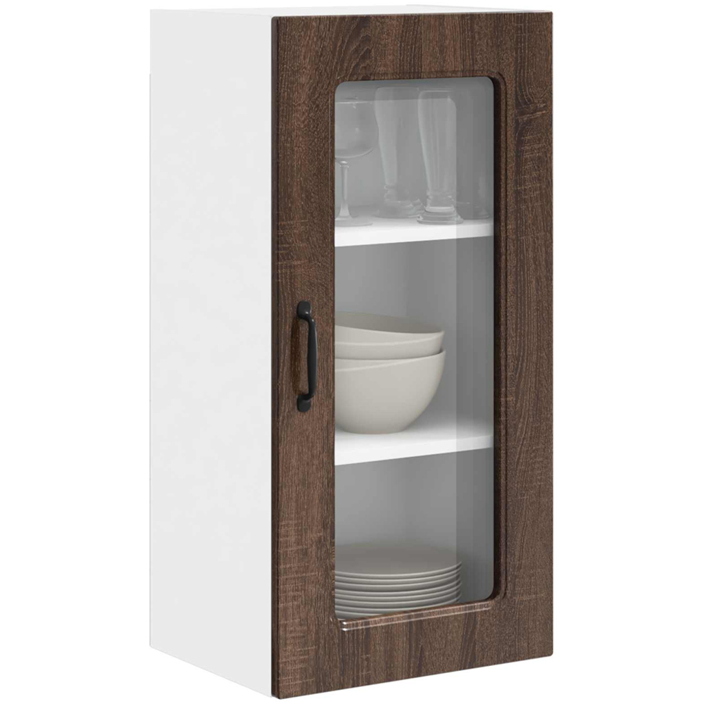 vidaXL Kalmar Single Door Brown Oak Wall Kitchen Cabinet 2 Pack Image 3