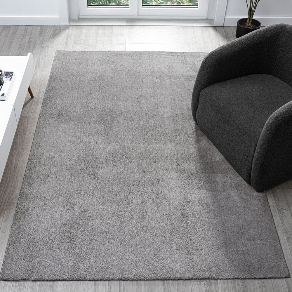 Desire Rugs Comfy Dark Grey Anti Slip Felt Backing Rug 200 x 280cm Image 2