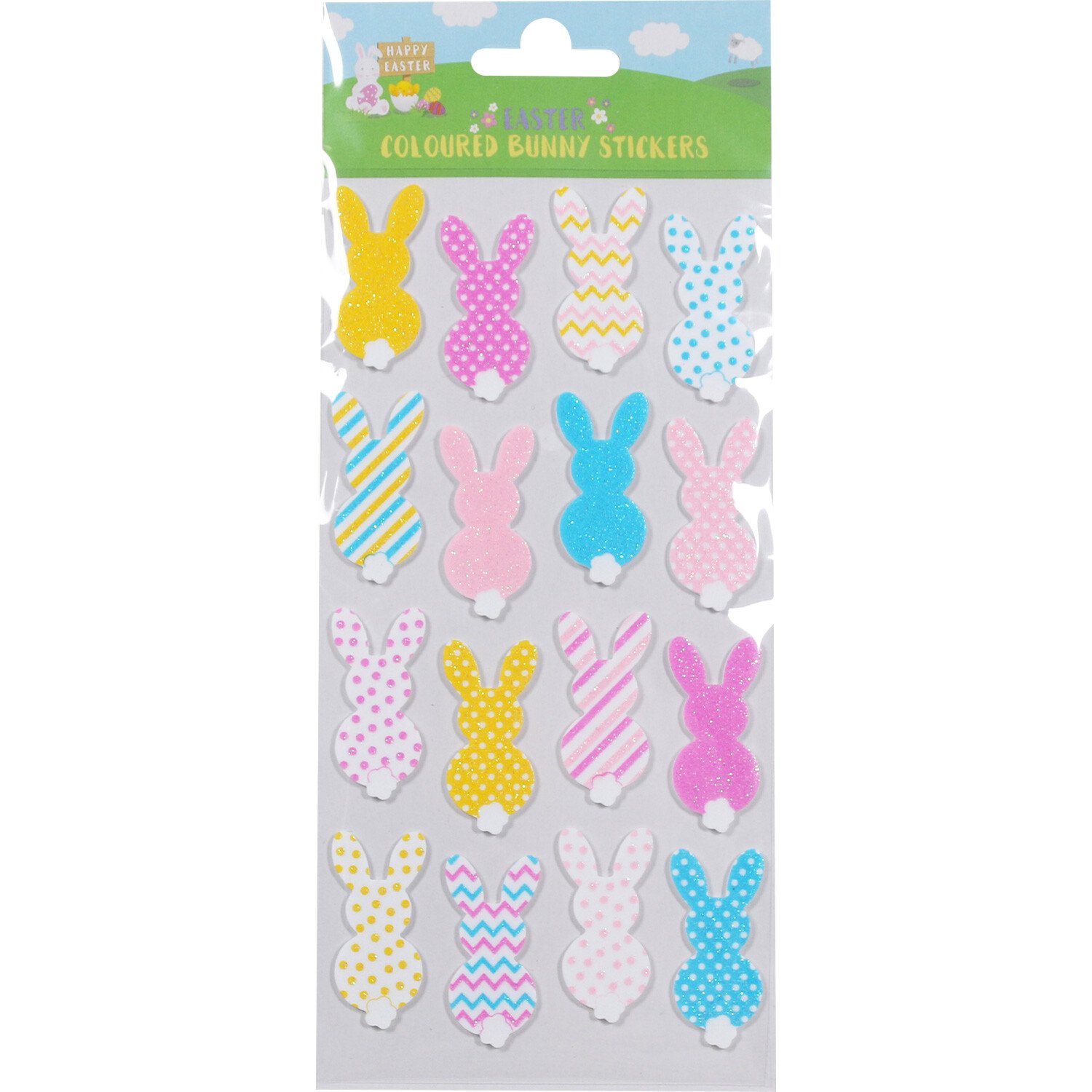 Easter Coloured Bunny Stickers Image