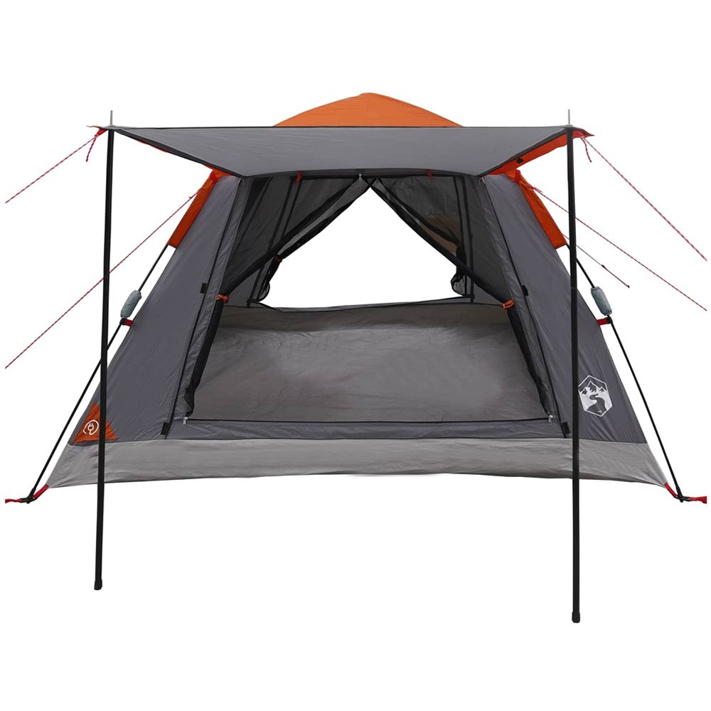 vidaXL 3 Person Instant Camping Tent with Rainfly Grey Image 5