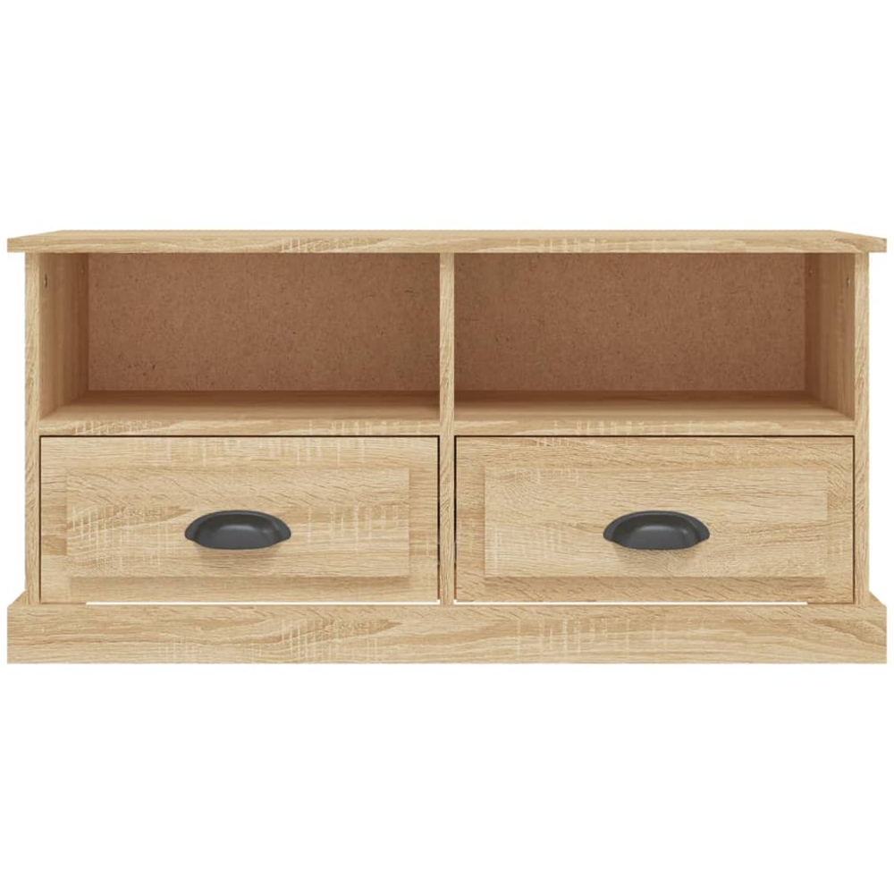 vidaXL 2 Drawer 2 Shelf Sonoma Oak TV Cabinet Image 6