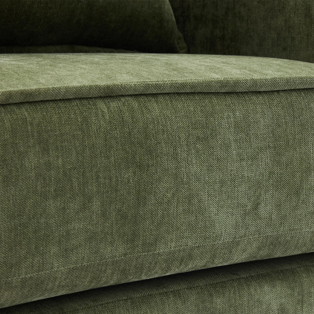 Living and Home Green Fleece Fabric Armchair with Cushions Image 3