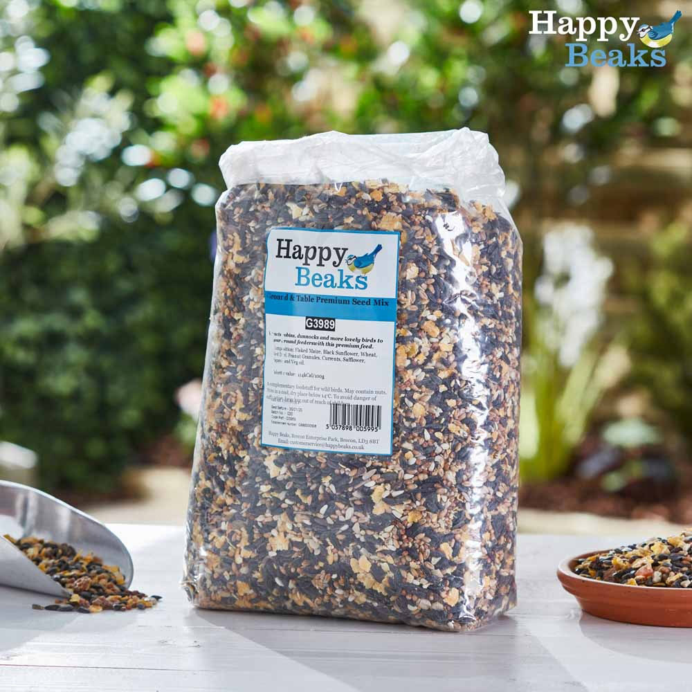Happy Beaks Premium Ground and Table Seed Mix Bird Food 25.5kg Image 2