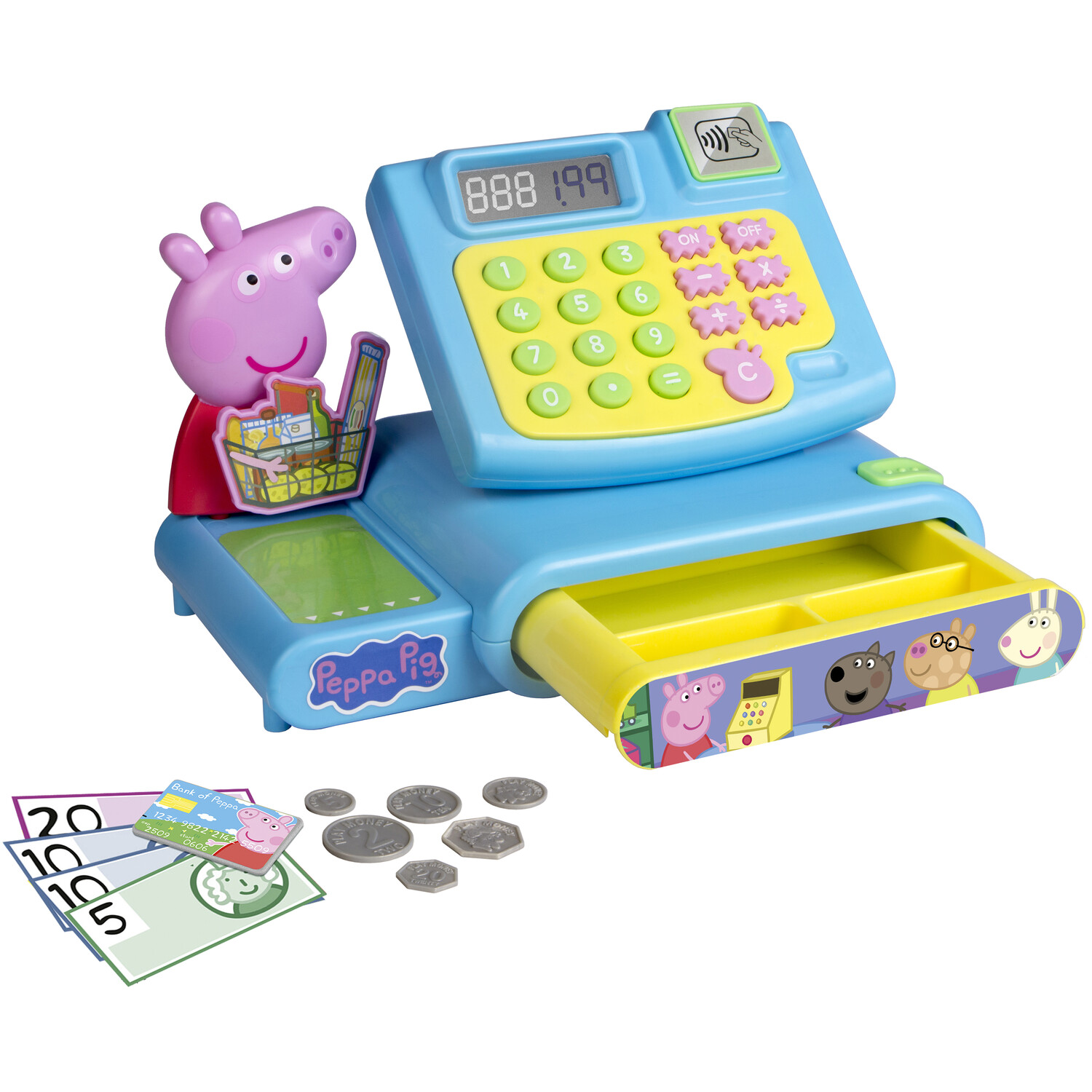 Peppa Pig Cash Register Toy Blue Image