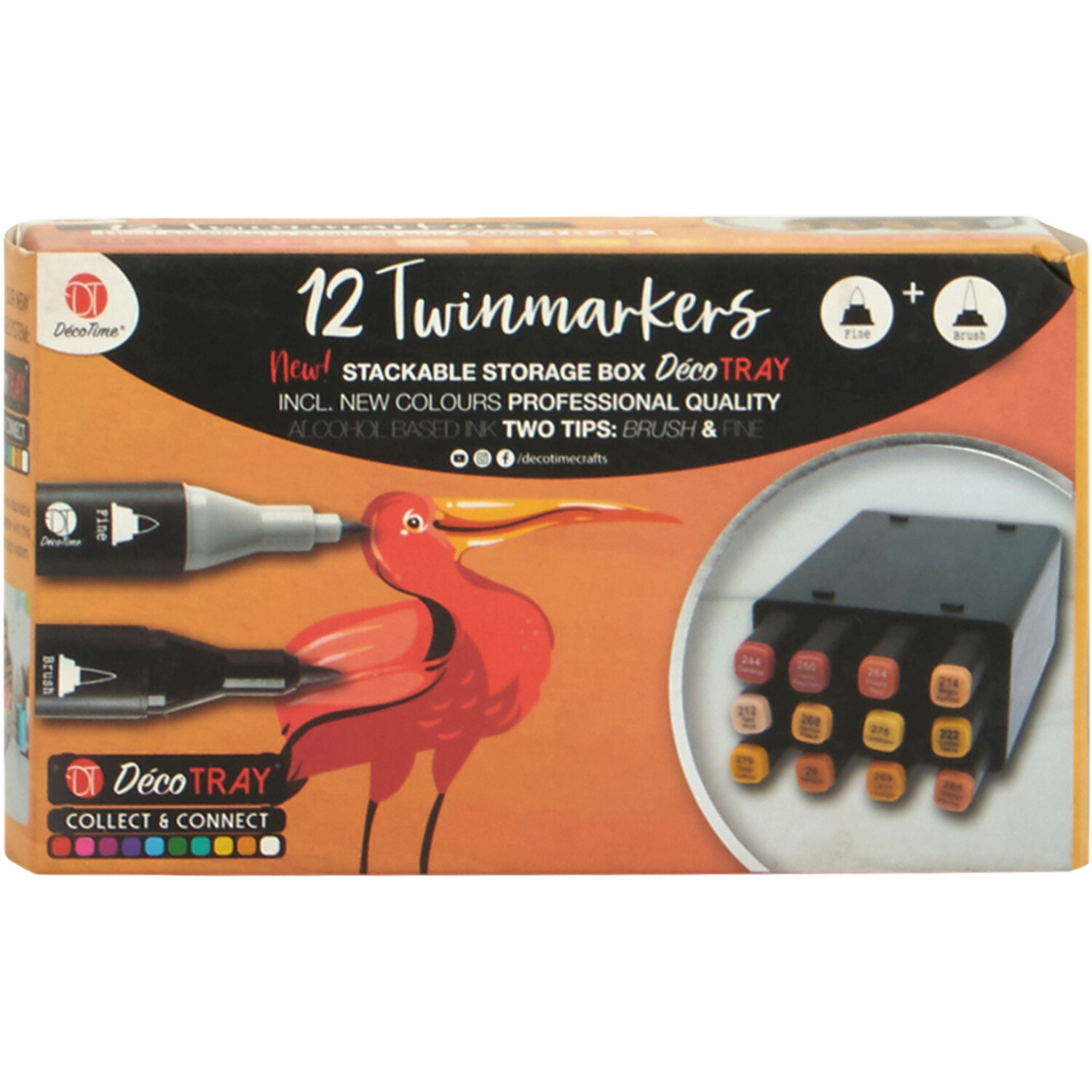 Pack of 12 Twin Markers In Deco Tray Image 1