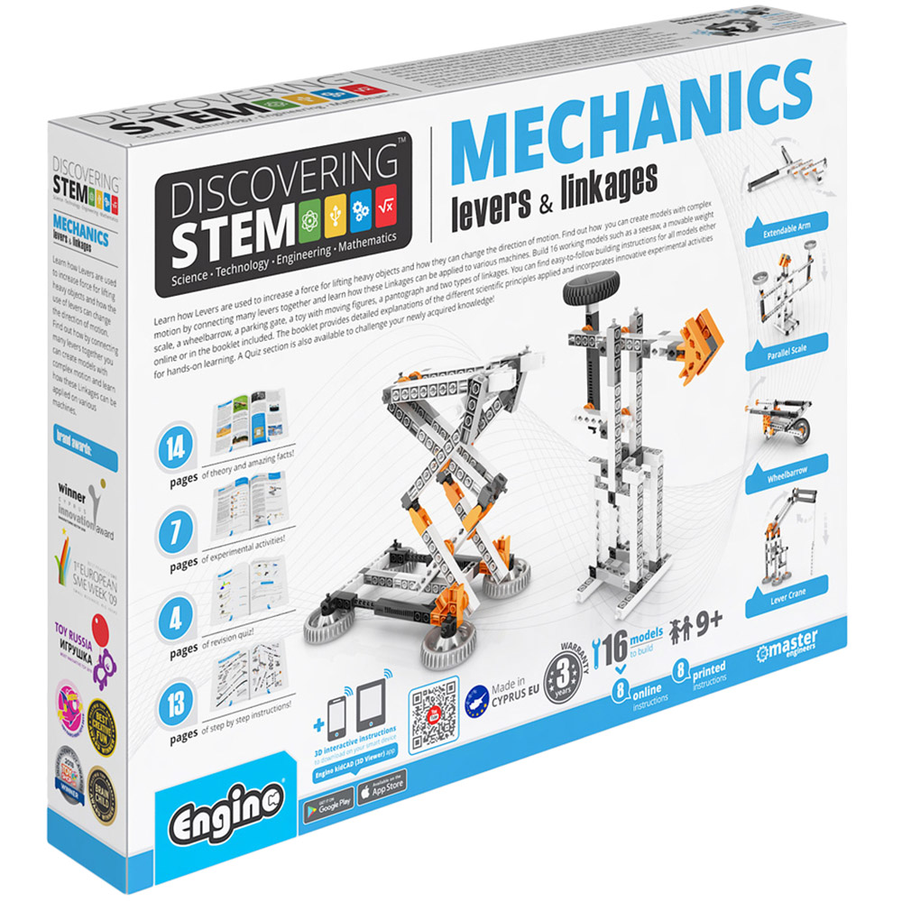 Engino Stem Mechanics Levers and Linkages 16 Models Set Image 1