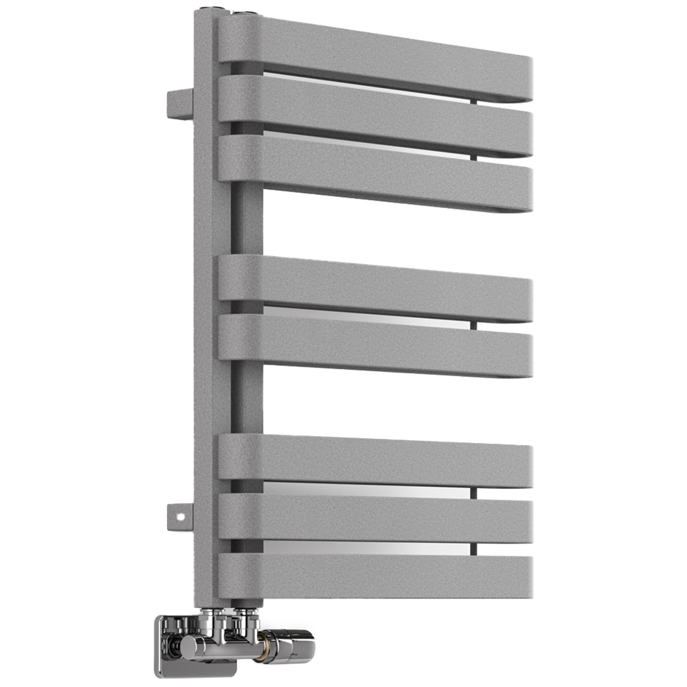 Terma Warp S Salt n Pepper Heated Towel Rail 1535 BTU 655 x 500mm Image 1