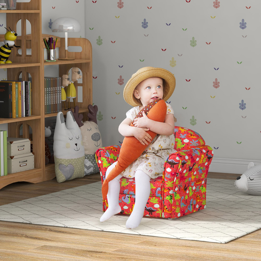 AIYAPLAY Red Dinosaur Kids Armchair Image 4