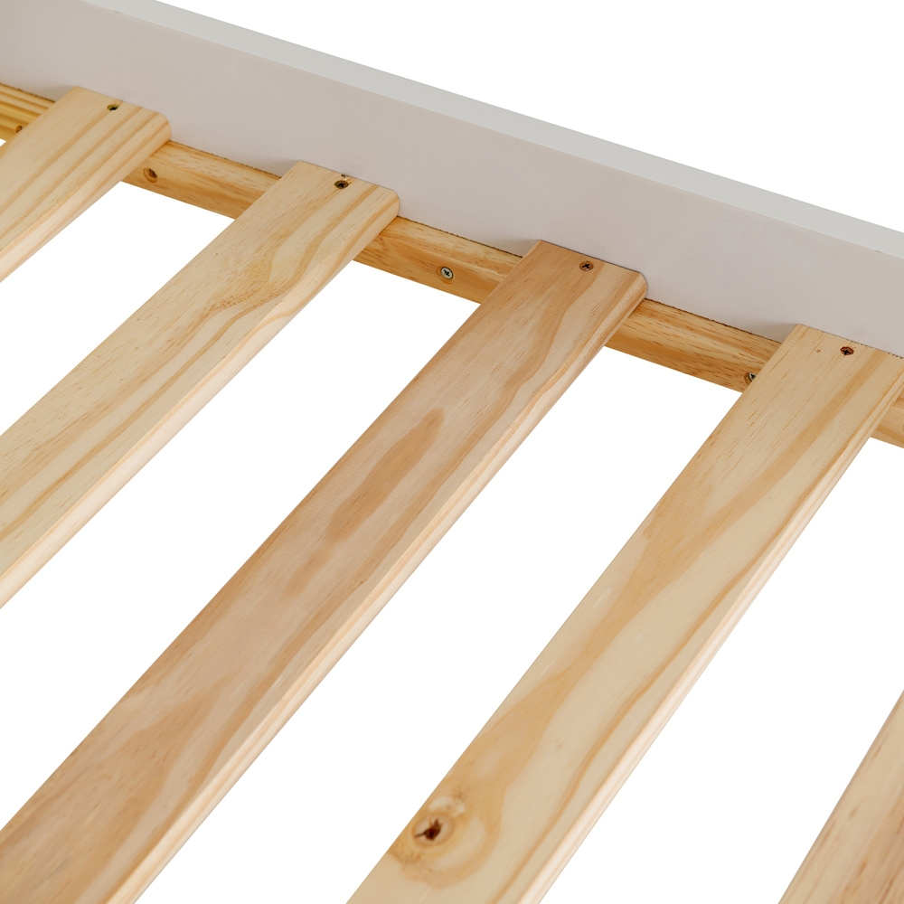 Seconique Monaco Small Double White Low End Bed Image 7