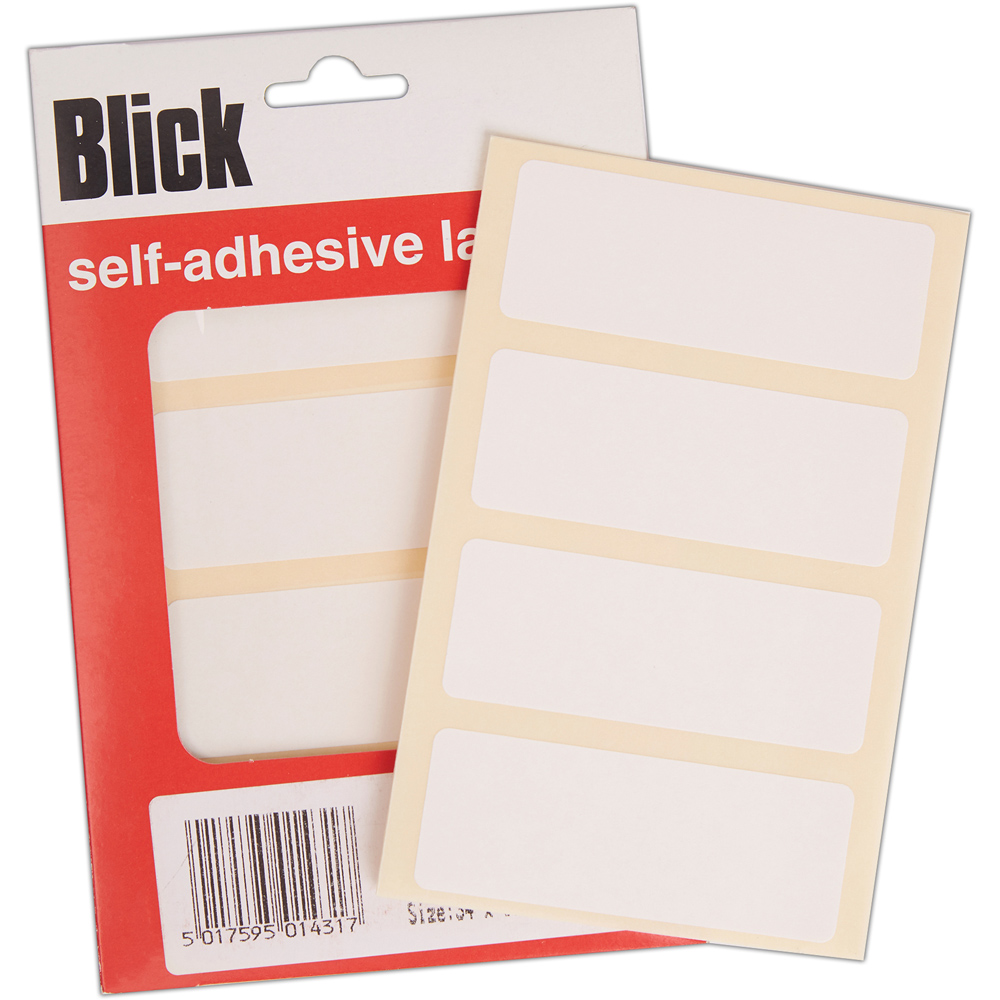 Blick White Rectangular Self Adhesive Warehouse Label 34 x 90mm 160 Pack Image 4
