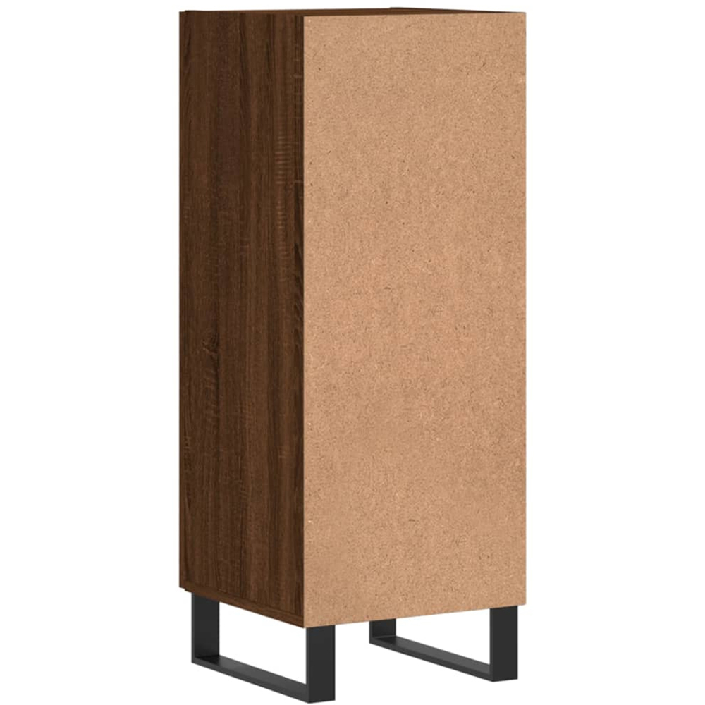 vidaXL Single Door Brown Oak Sideboard Image 8