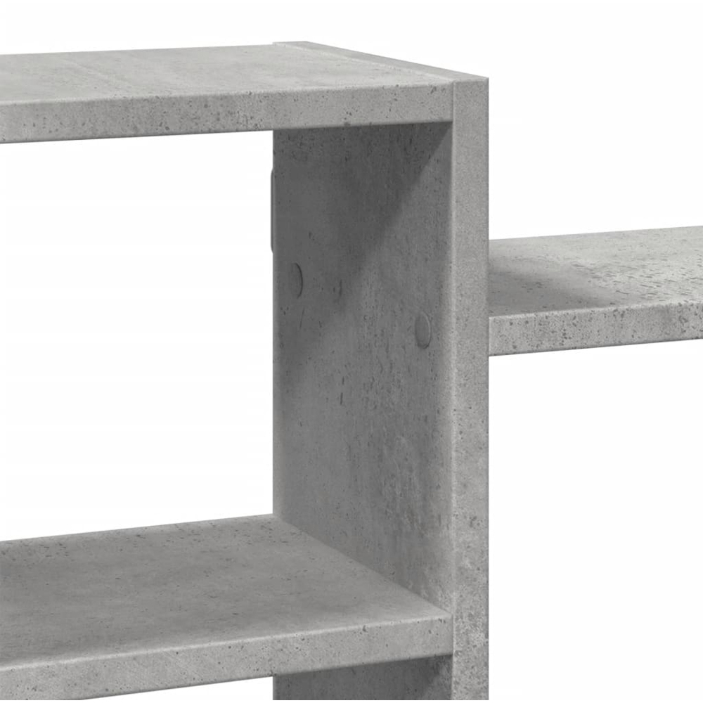vidaXL 8 Shelf Concrete Grey Floating Wall Shelf Image 6