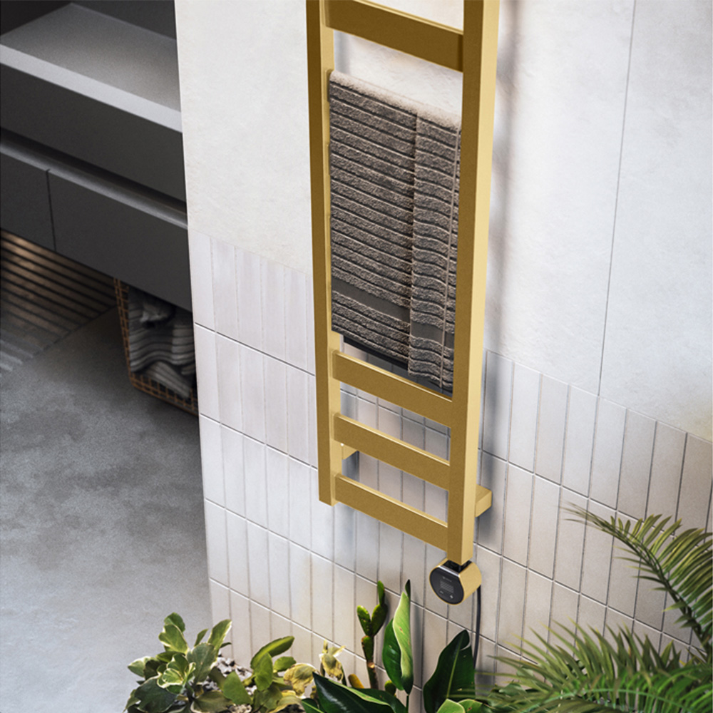 Terma Vivo Brass Electric Towel Rail with VEO Element Controller 1390 x 300mm Image 7
