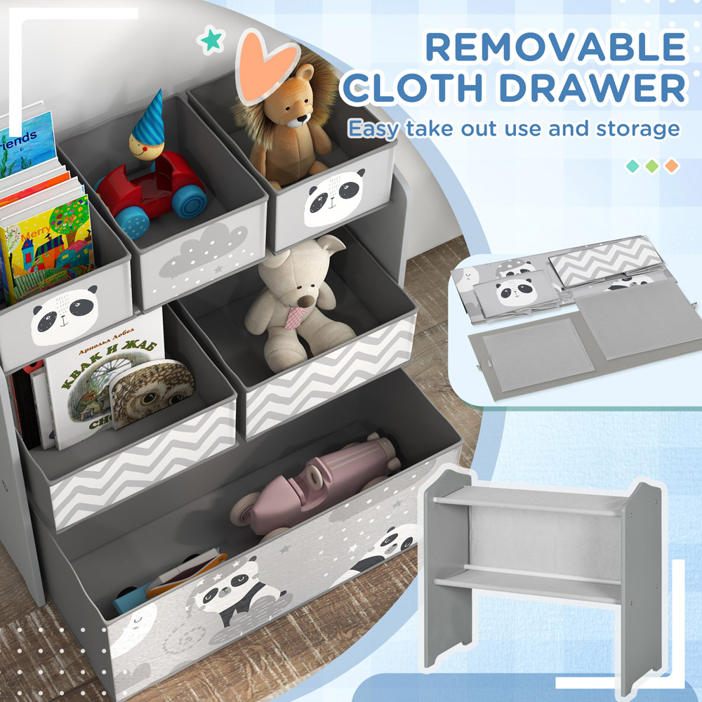 Tommy Toys 6 Box Grey Kids Toy Storage Organiser Image 6