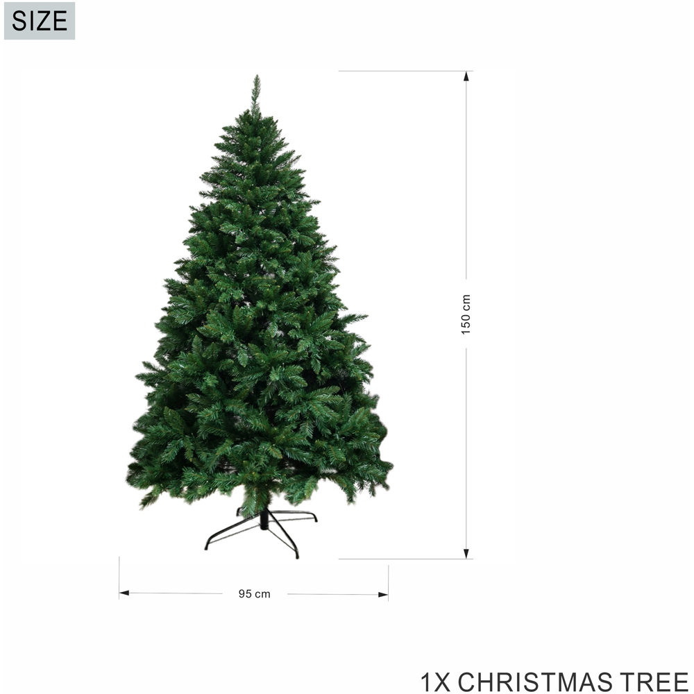 Abrihome Artificial Christmas Tree with Hinged Branches 5ft Image 9