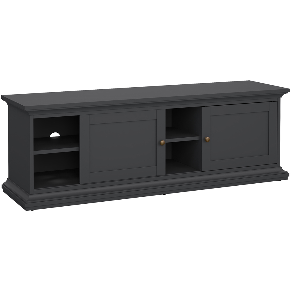 Florence Paris 2 Door 2 Shelf Matt Grey TV Unit Image 5