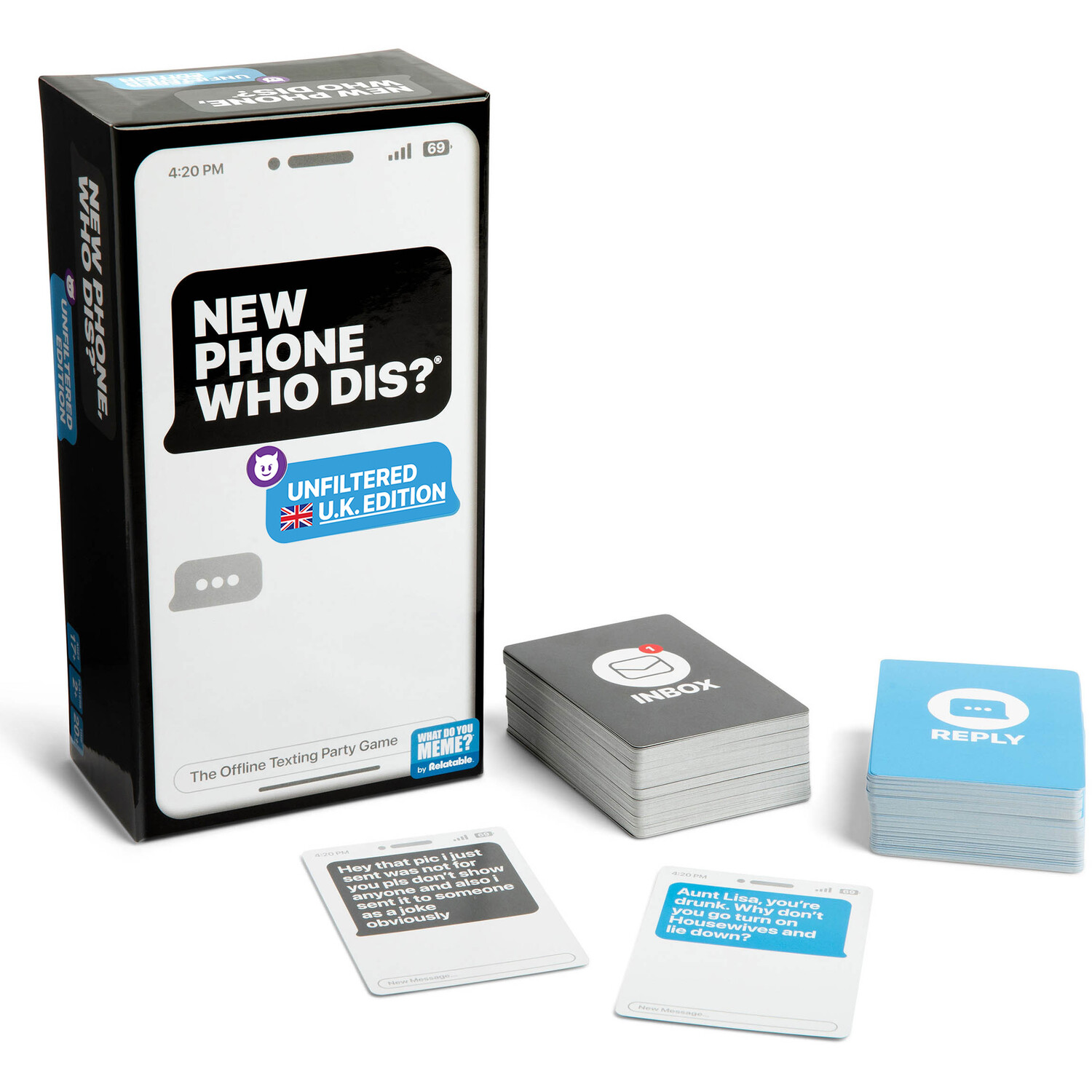 New Phone Who Dis Party Game White Image 5