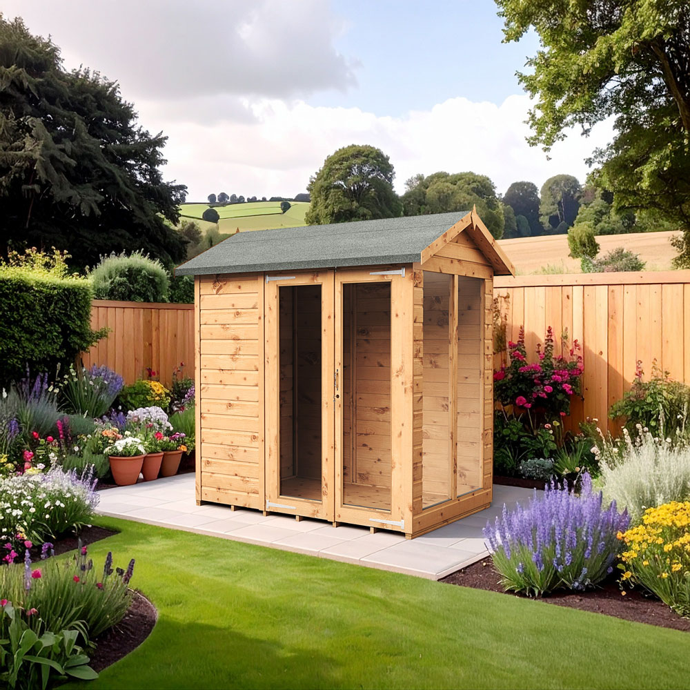 Empire Sheds 4 x 6ft Double Door Tongue and Groove Wooden Apex Garden Shed Image 2