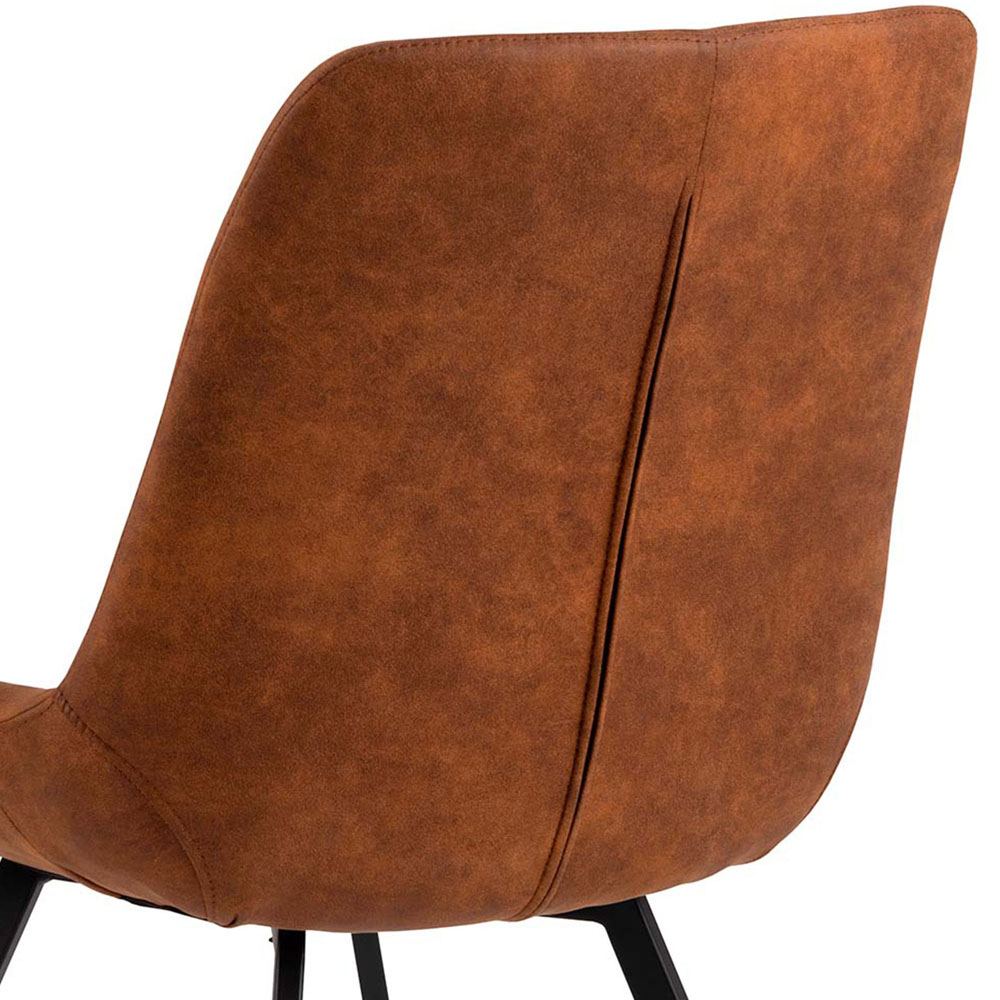 Florence Waylor Set of 2 Brown Fabric Dining Chair Image 6