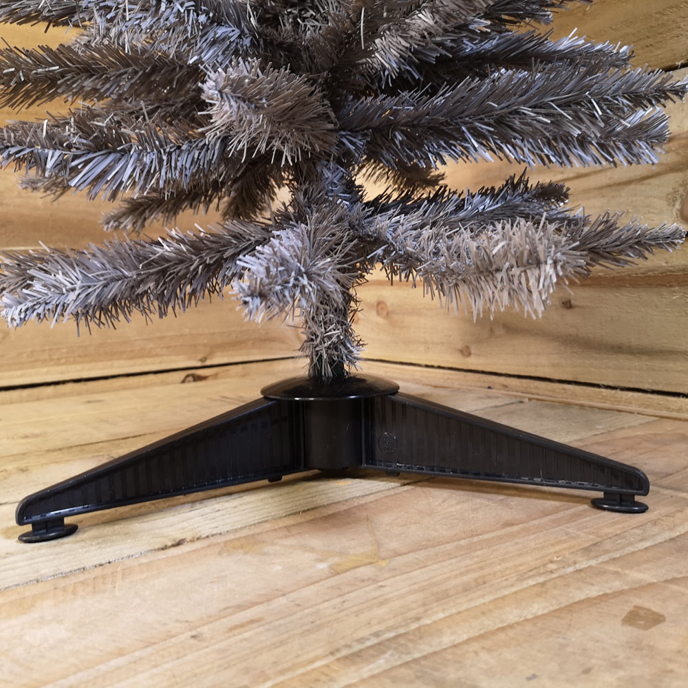 Samuel Alexander Grey Snowtime Wrapped Pencil Pine Artificial Christmas Tree 5ft Image 5