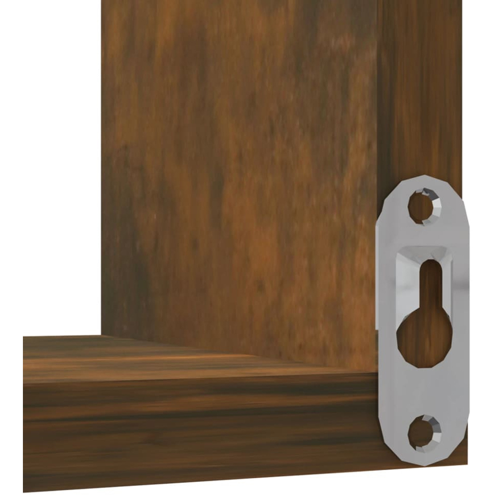 vidaXL 3-Tier Brown Corner Wall Shelf 2 Pack Image 6